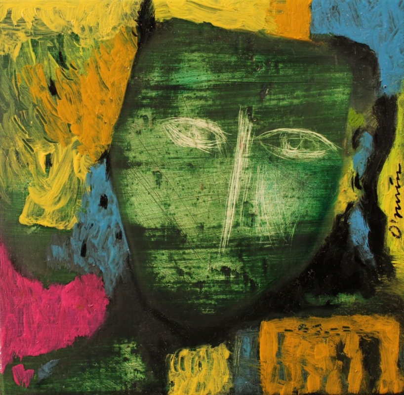 Oswaldo Ramírez — Autorretrato con Máscara de Jade